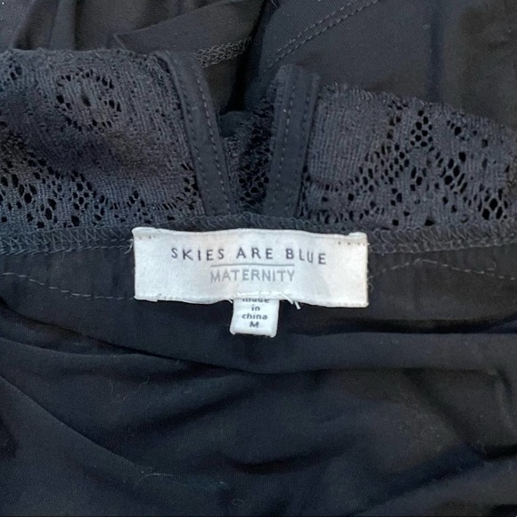 Skies Are Blue Maternity Short Sleeve Top Black - Picture 9 of 10